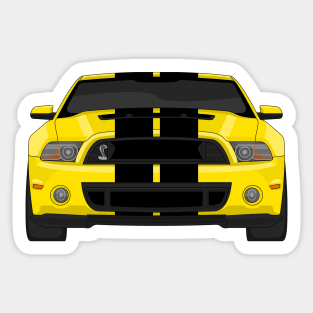 MUSTANG SHELBY GT500 YELLOW Sticker